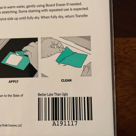 Chalk Couture Better Late Than Ugly transfer - Size A - NEW - Picture 2 of 2